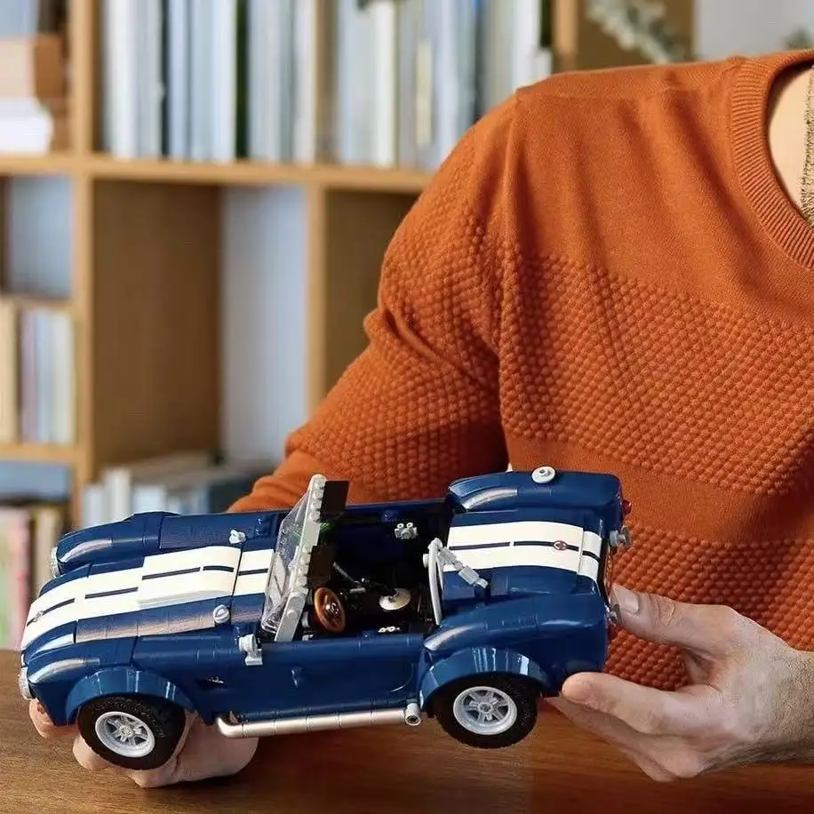 

10357 винтажный автомобиль, синий спортивный автомобиль, модель строительного блока, строительные кирпичи, игрушечный автомобиль, подарок на Рождество, день рождения, взрослый ребенок