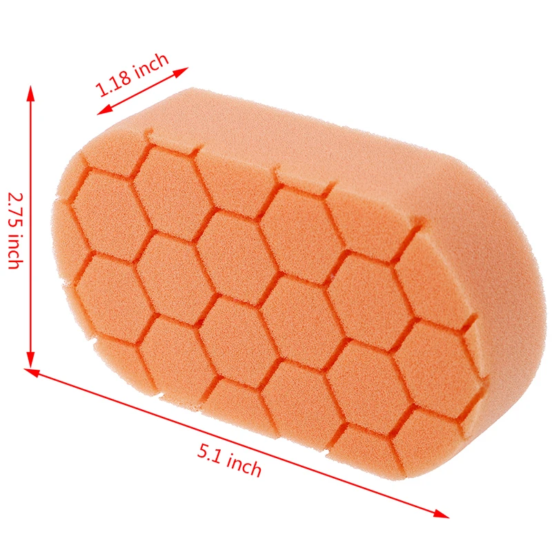 3pcs Hex-logic Hand Applicator Sponge Waxing Pad Polishing Pads Buffing Pads