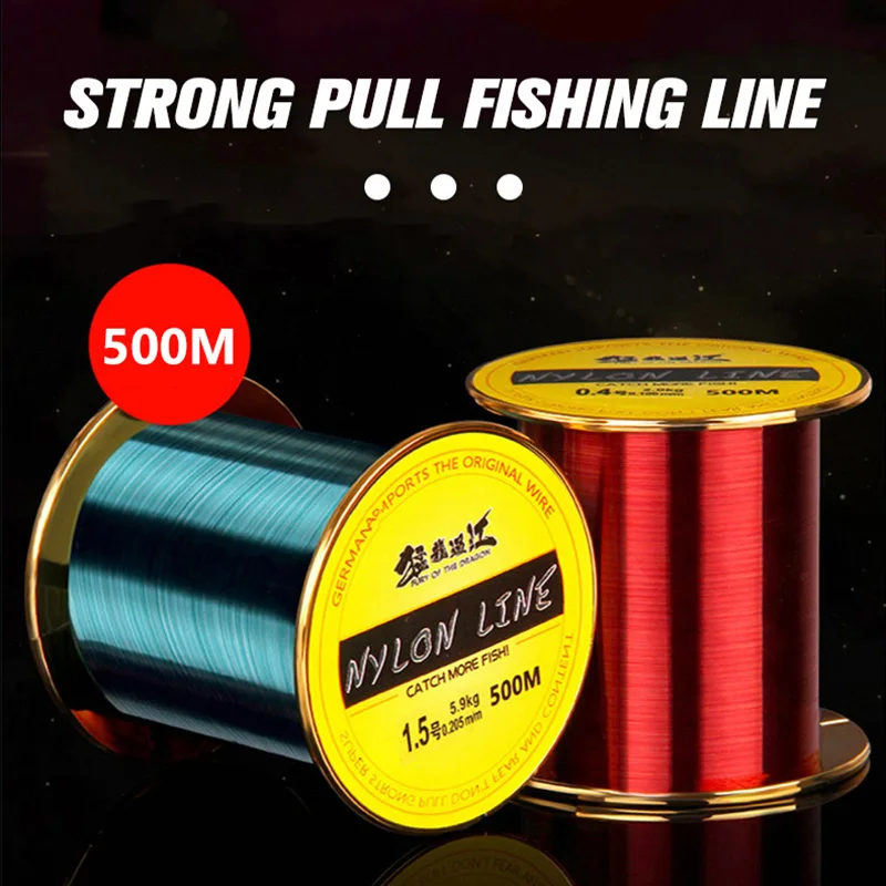 

500M Super Strong Fishing Line Main Line Nylon Fishing Luya Multifilament Transparent Special Fishing Line Fishing Gear XA57G