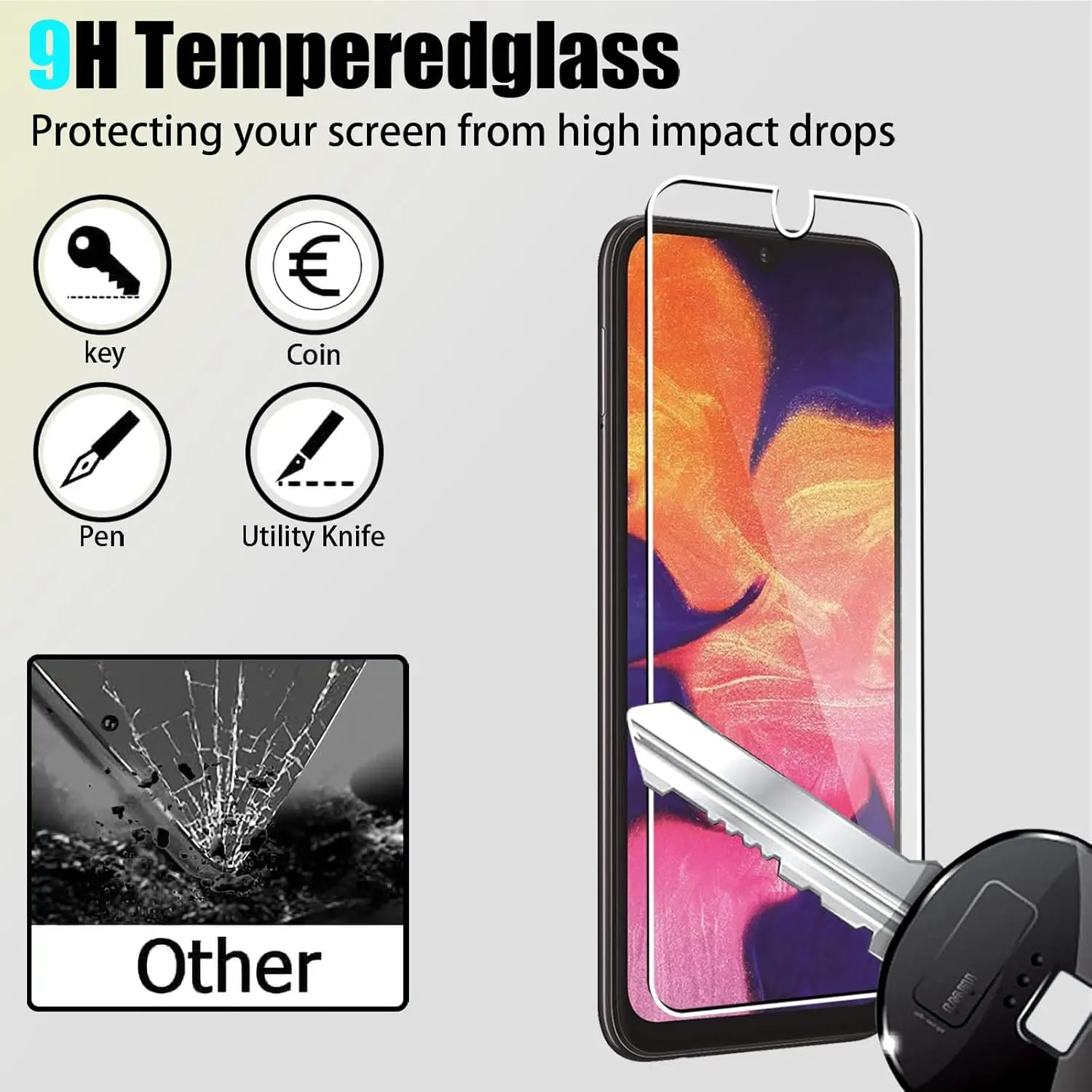 2/4Pcs Tempered Glass For Samsung Galaxy A10e Screen Protector Glass Film