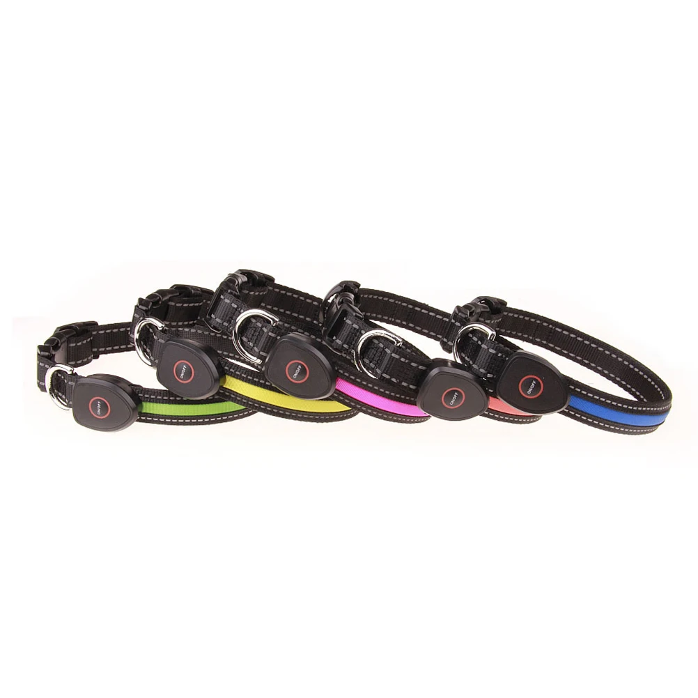 

LED Lighted Dog Pet Rechargeable Flashing Adjustable Safety Night Outdoor Collar for Dogs Pet Collar Lighted Necklace