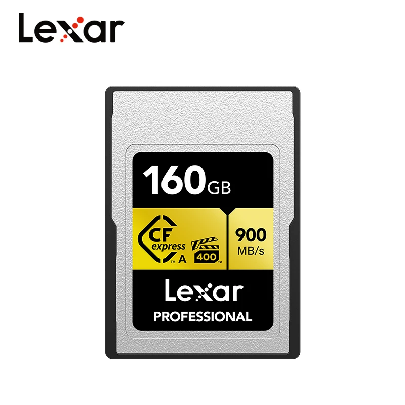 Imagem -02 - tipo Profissional de Lexar Cfexpress um Cartão 160gb Vpg400 8k Vídeo Pci Express até 900 mb s Cartões de Memória da Série do Ouro para Câmeras