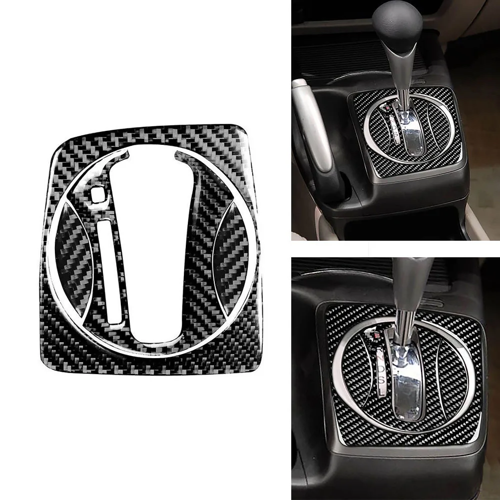 لهوندا سيفيك 2006-2011 اكسسوارات السيارات غطاء الكسوة 4 قطعة ألياف الكربون التحول غطاء لوحة الكسوة سهلة التركيب