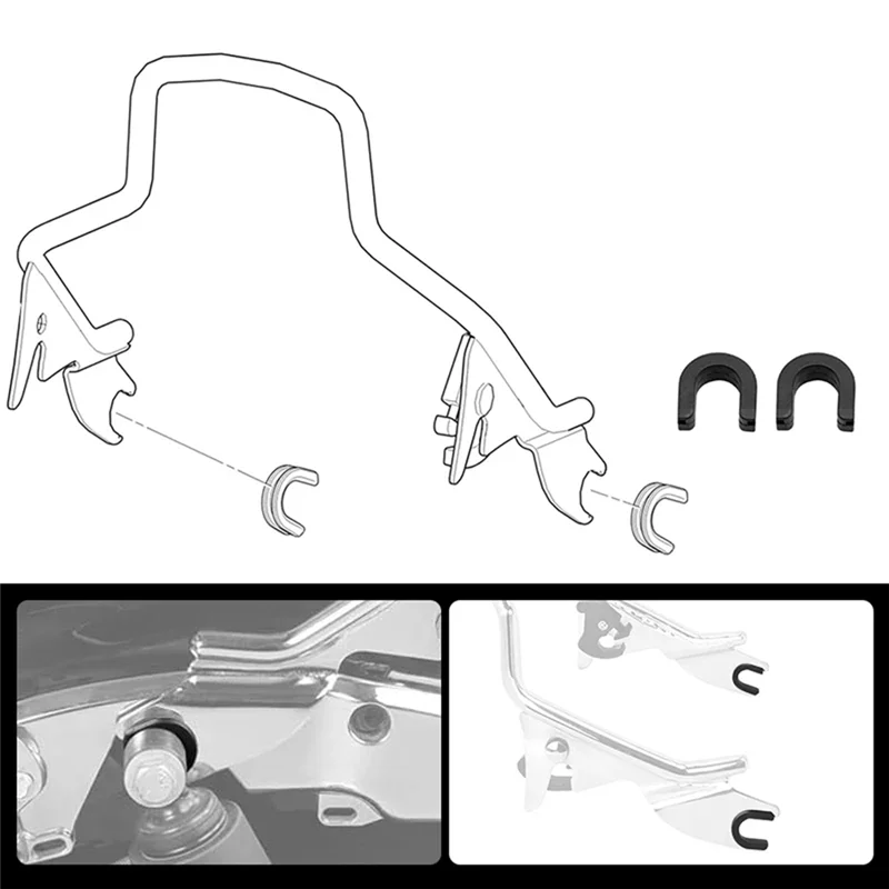 حار بيع-رف الأمتعة نقطة إرساء جلبة جروميت لجولة الطريق الملك سبورتستر XL883 XL1200 رف أمتعة مزلاج ، الأمتعة R