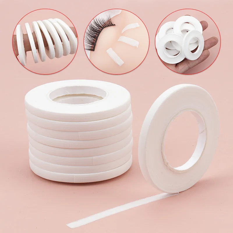 10 Rolls 4mm Japanese Eyelash Extension Isolation Tape Breathable Easy Tear Non-woven Tape for Lash Extension Makeup Tool