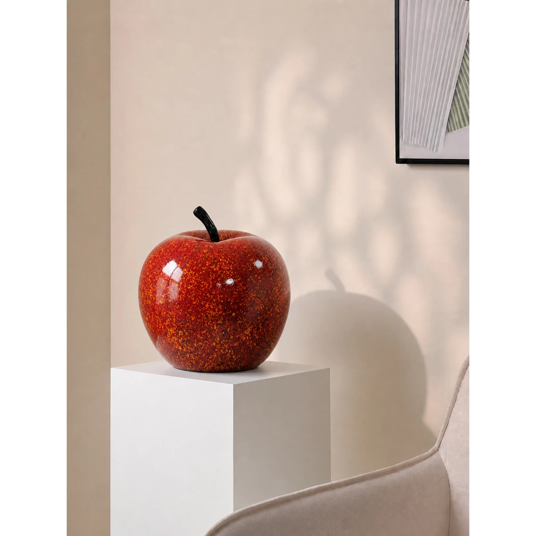 HYS Light Luxury Ping An Fruit Apple Sculpture Ornament Living Room Entrance New Chinese Style Housewarming Meaning