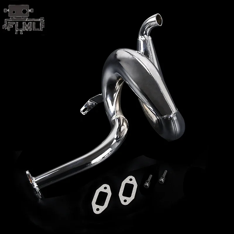 FLMLF Metal Exhaust Pipe Kit of 71CC Engines for 1/5 HPI ROFUN BHAH King Motor ROVAN BAJA 5B 5T or Losi 5ive T Rc Car Parts