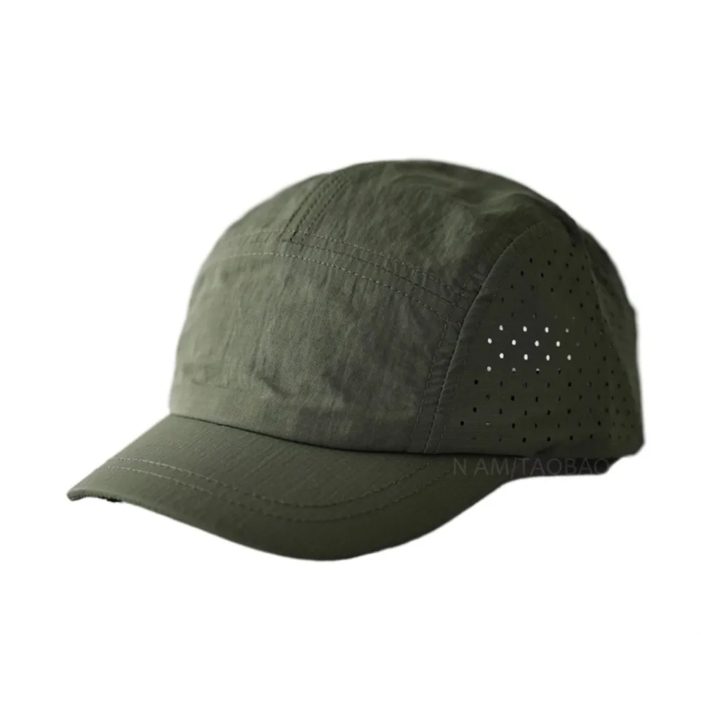 

Polyester Breathable Mesh Baseball Caps with Breathable Mesh Short Brim Thin Sun Protection Hats Adjustable Quick Drying