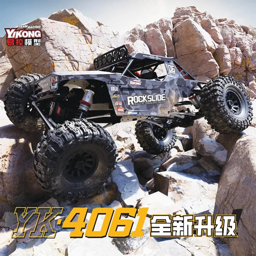 YK4061 1/6 4WD Performance RC Crawler Low Center of Gravity Electric Off‑Road Rock Crawler Remote Control Hobby Car for Adults