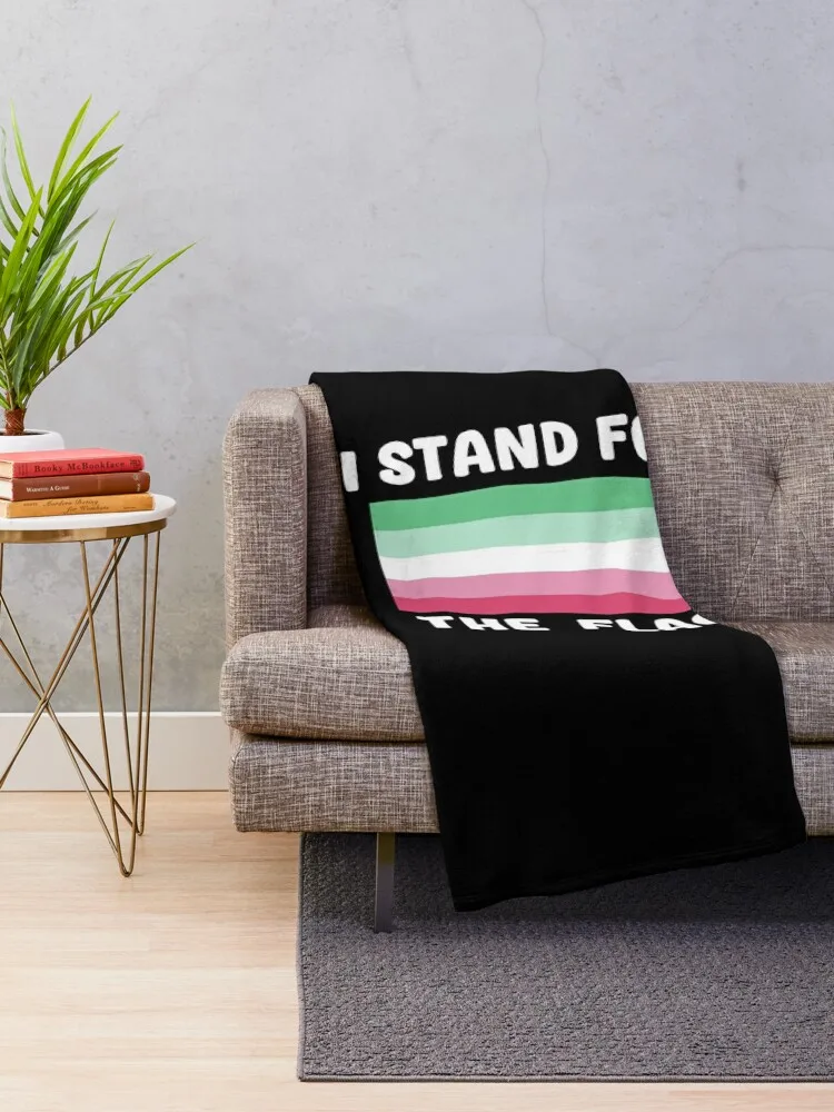 I Stand For The Flag Abrosexual Pride Throw Blanket Giant Sofa Bed Blankets