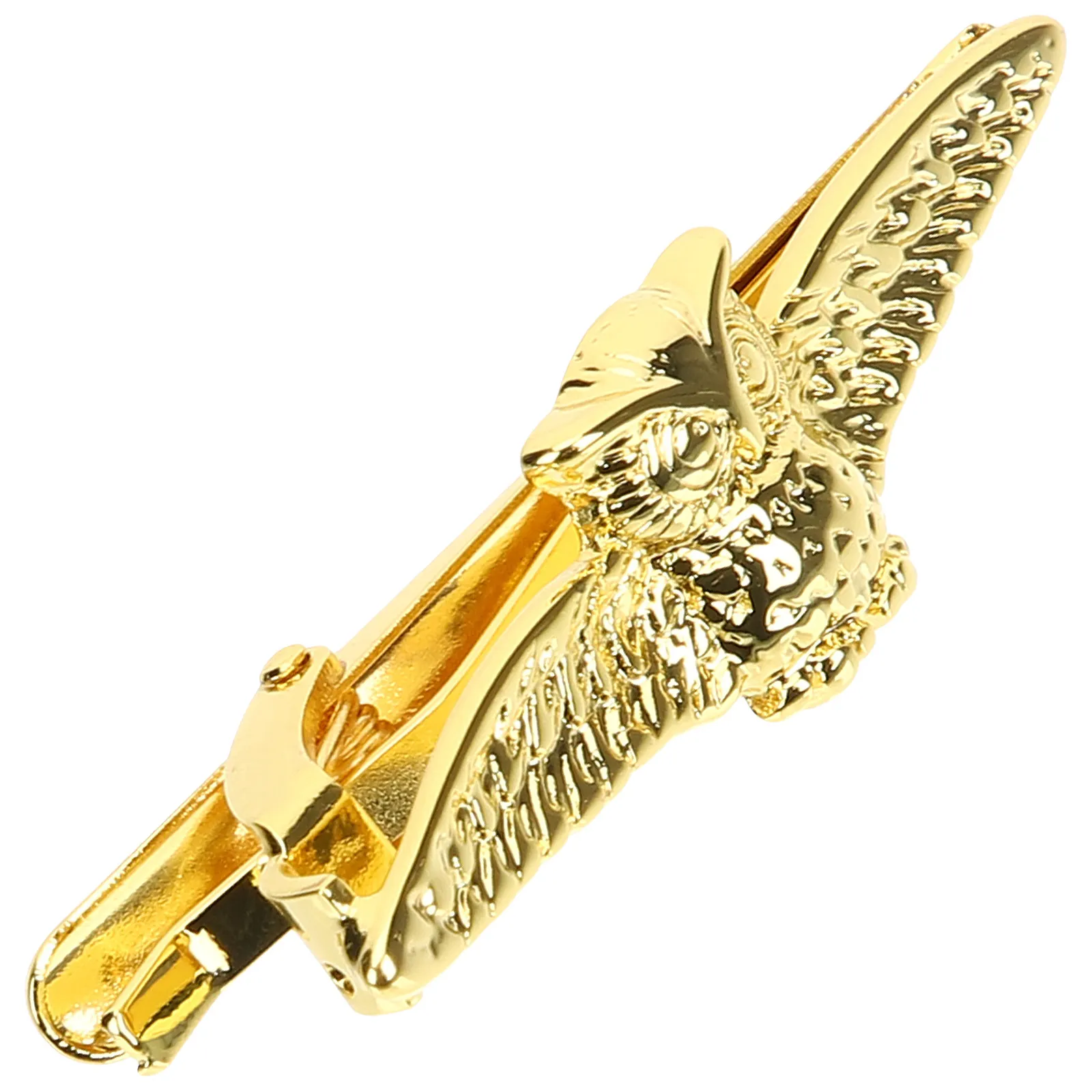 Men Gold Tie Clip Owl Design Sturdy Business Wedding Necktie Bar Clip Perfect Gift for Husband Father Boyfriend Formal Shirt