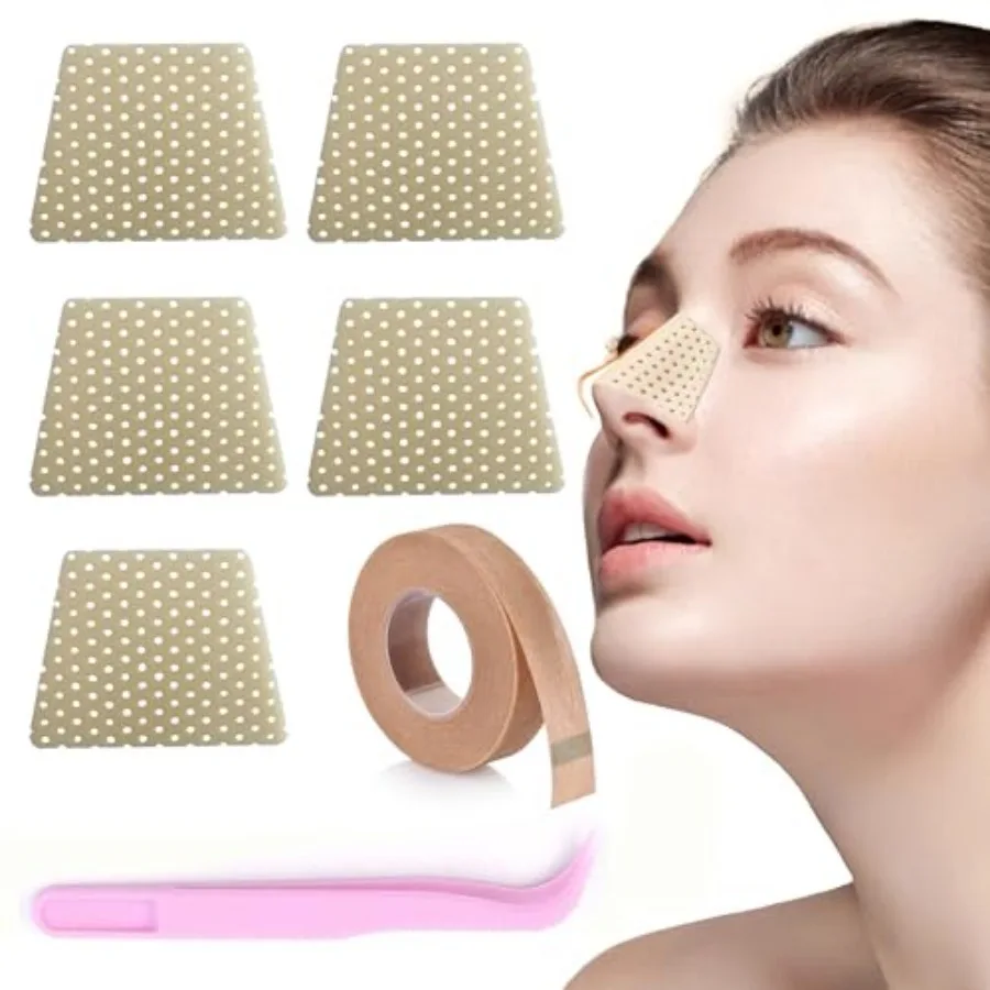 

7 Pieces Set Thermoplastic Nose Splints Trapezoid Nasal Splints Brace Cast Nose External Support Protector for Rhinoplasty Sept