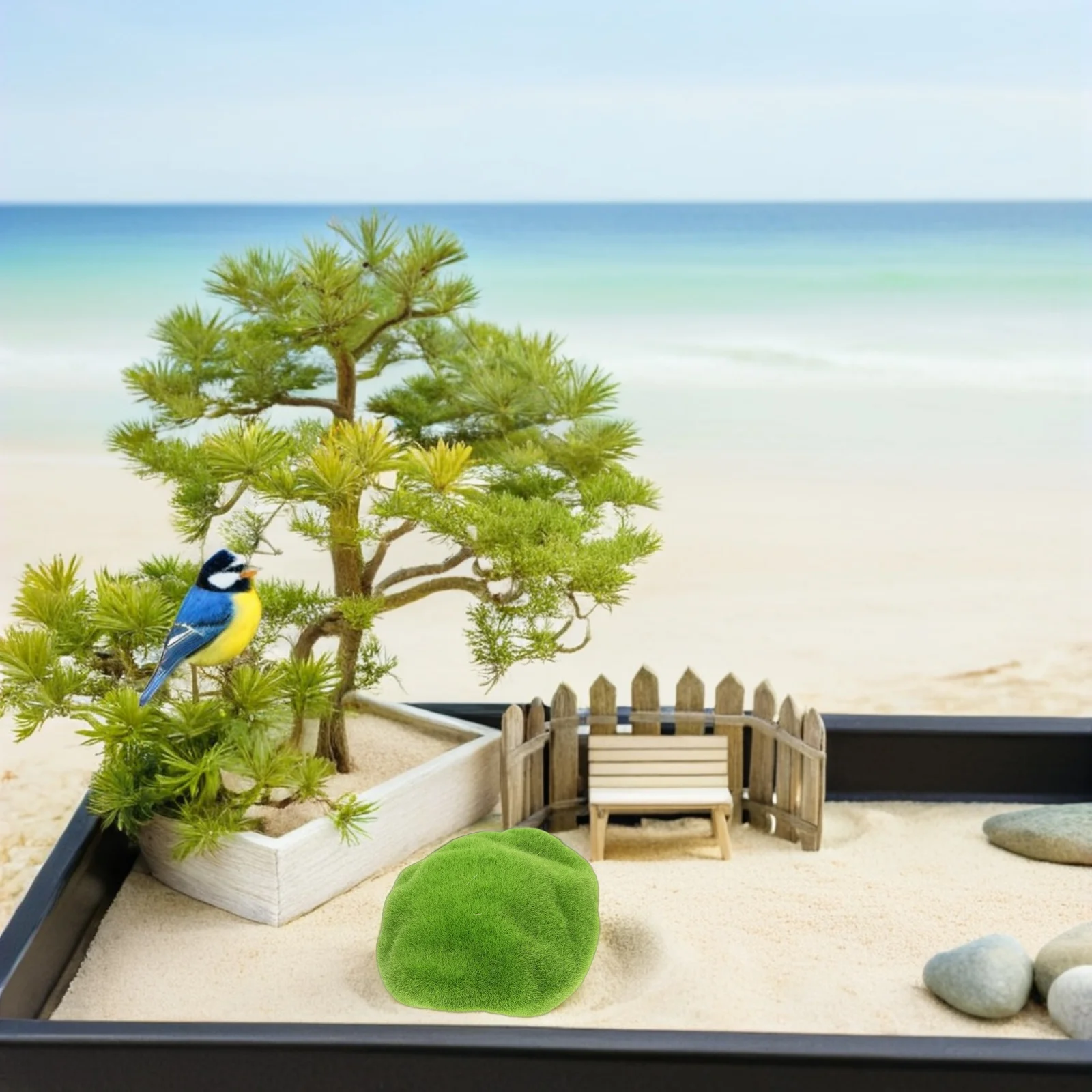 6 قطعة الأحجار الاصطناعية واقعية فو المغطاة الصخور لترتيب الأزهار الجنية حديقة الحرفية ديكور محاكاة حجر الطحلب