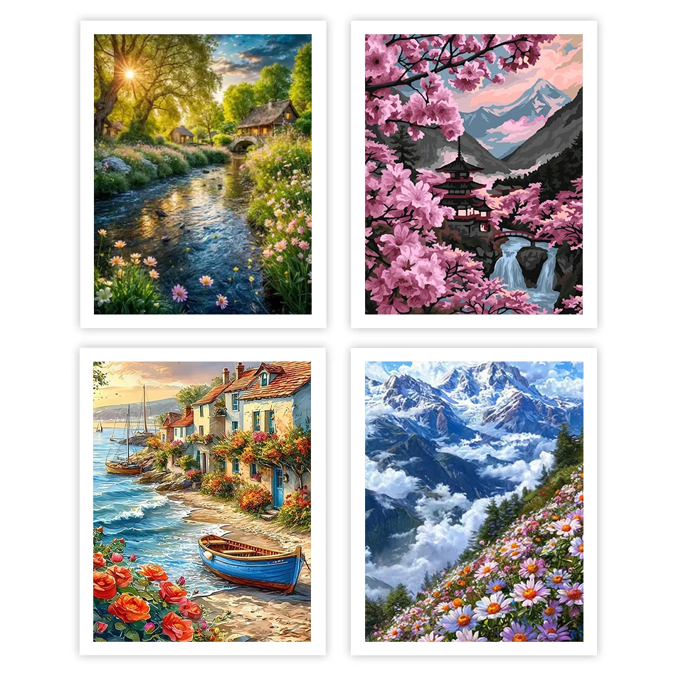 

GATYZTORY Diy Oil Painting By Numbers Landscape Art Supplies Modern Color Markers Picture Drawing Canvas Art Painting Home Decor