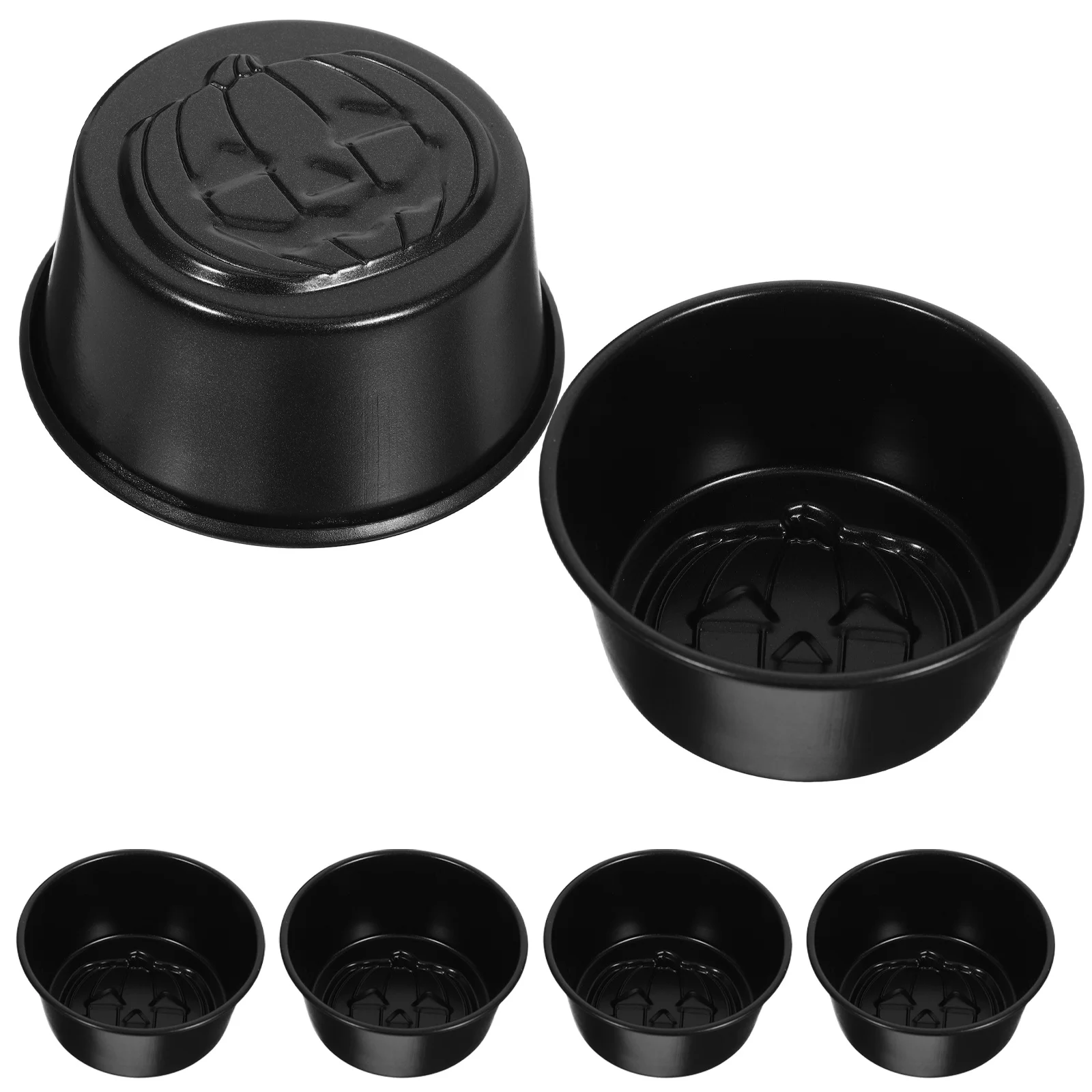 6Pcs Mini Pumpkin Pudding Mold Carbon Steel Baking Cup Cake Pan Halloween Muffin Pan for Baking Mini Cake Pans