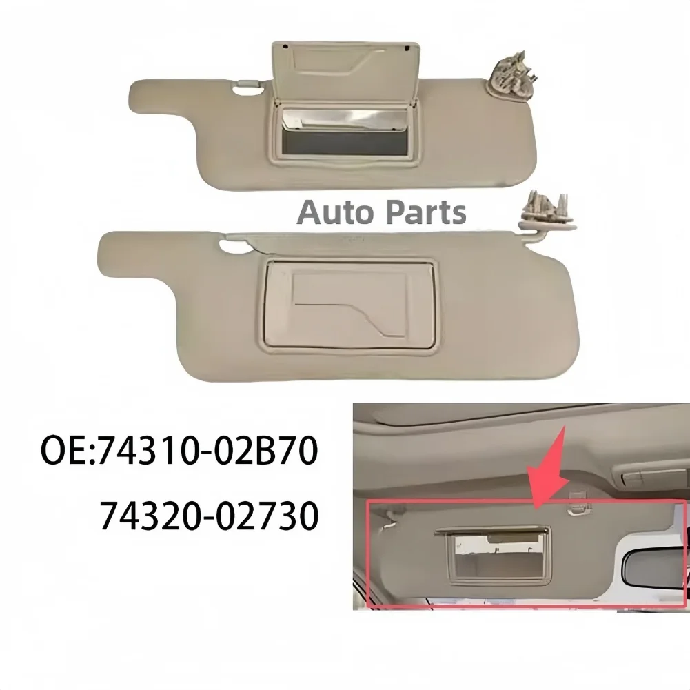 Car Sun Visor For For Corolla 2001 2002 2003 2004 2005 2006 2007 Left Right Side With Mirror Beige Interior Shade Board Replacem