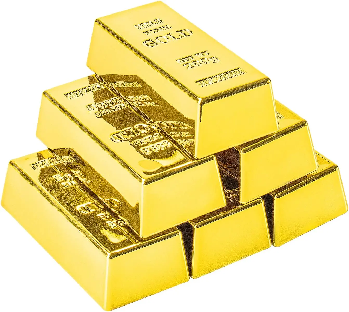 Plastic Fake Gold Bullion Simulated Golden Brick Fake Glittering Gold Bar Paperweight Door Stop Movie Prop Novelty Gift
