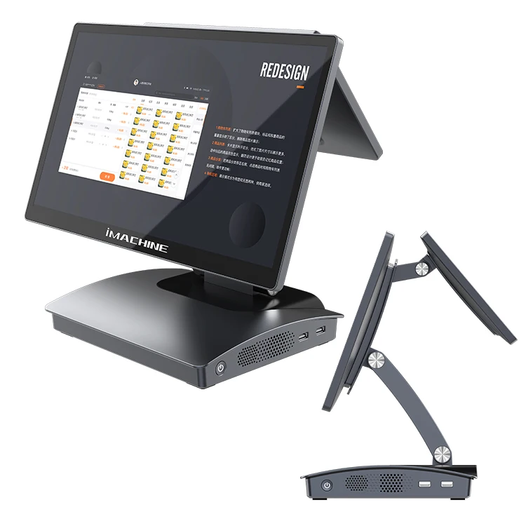 Smart All-in-One POS Machine For Restaurant Desk Cash Register With Windows & Android Features Cash Order & Inventory Management