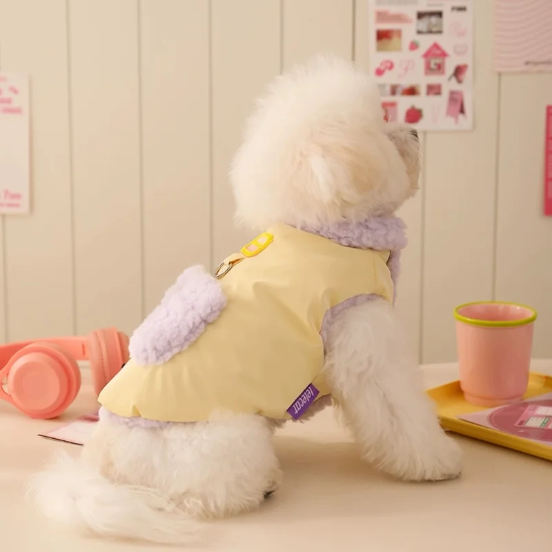HOOPET Dog Clothes Winter Teddy Fall and Winter Pomeranian Cute Warm Cotton Comfort Clothes Pet Clothes Fall Bichon Puppy Winter