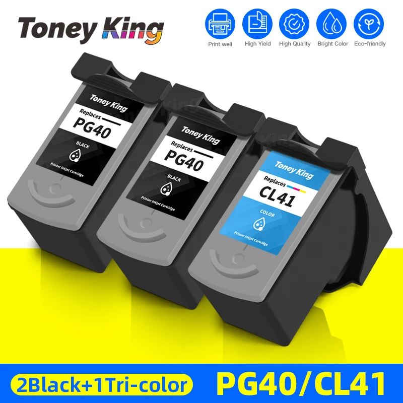 

Compatible Ink Cartridge PG-40 CL-41 For Canon PG40 CL41 Pixma MP140 MP150 MP160 MP180 MP190 MP210 MP220 MP450 MP470 Printer