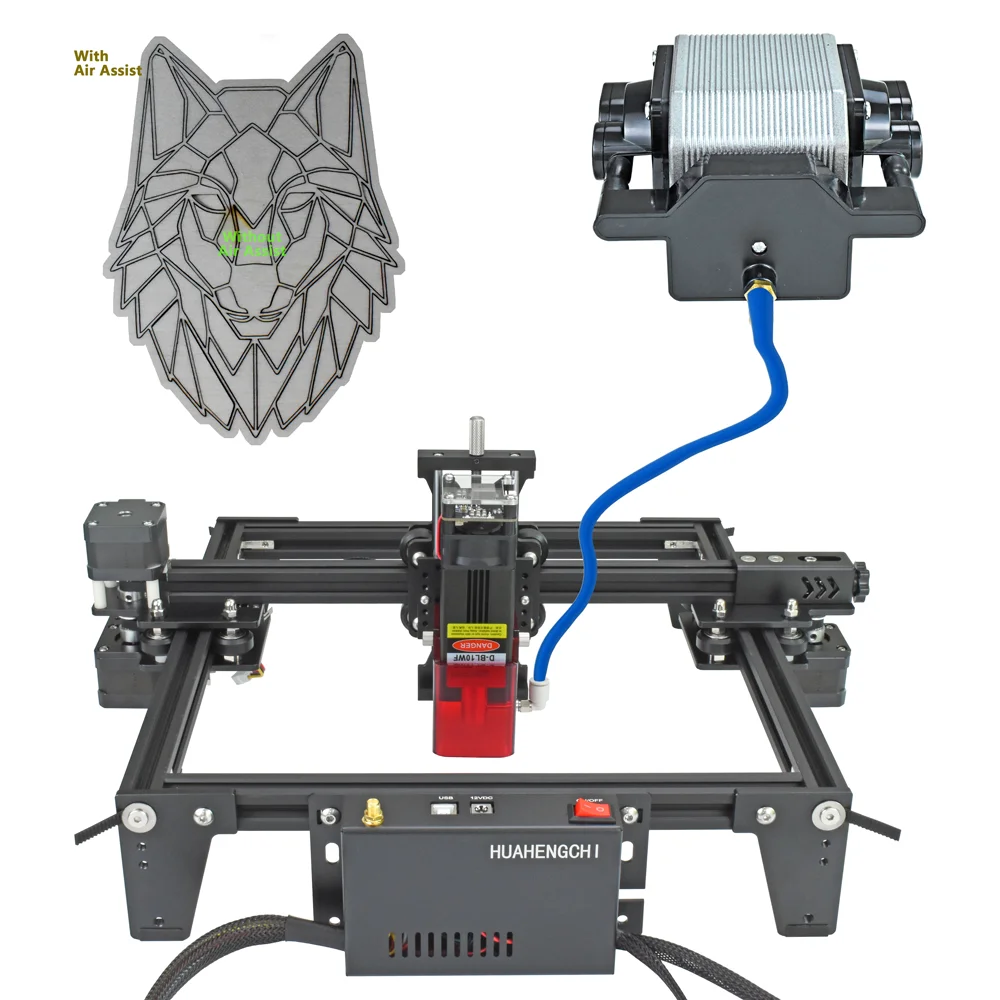 Laser Air Assist Pump for Engraver Cutter 25W 220V Air Compressor for CNC Engraving Cutting Machines Adjustable Airflow 54L/Min