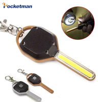 Mini LED Keychain Flashlight Small Emergency Light Pocket Key Ring Door Lighting Outdoor Night Running Camping Lantern