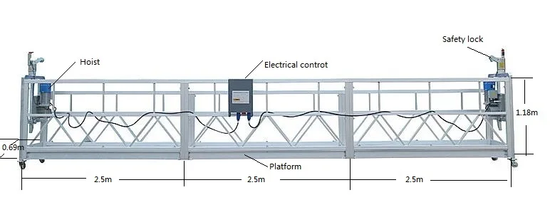 Zlp800 Electric Gondola 800kg Suspended Platform/Building Suspended Platform Lift Construct Electric Gondola