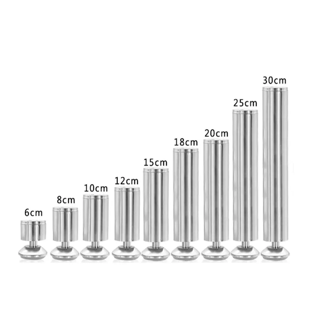 Soporte cilíndrico de 6-30cm, herrajes para muebles gruesos y duraderos ajustables, patas para mesa, cama, sofá, gabinete