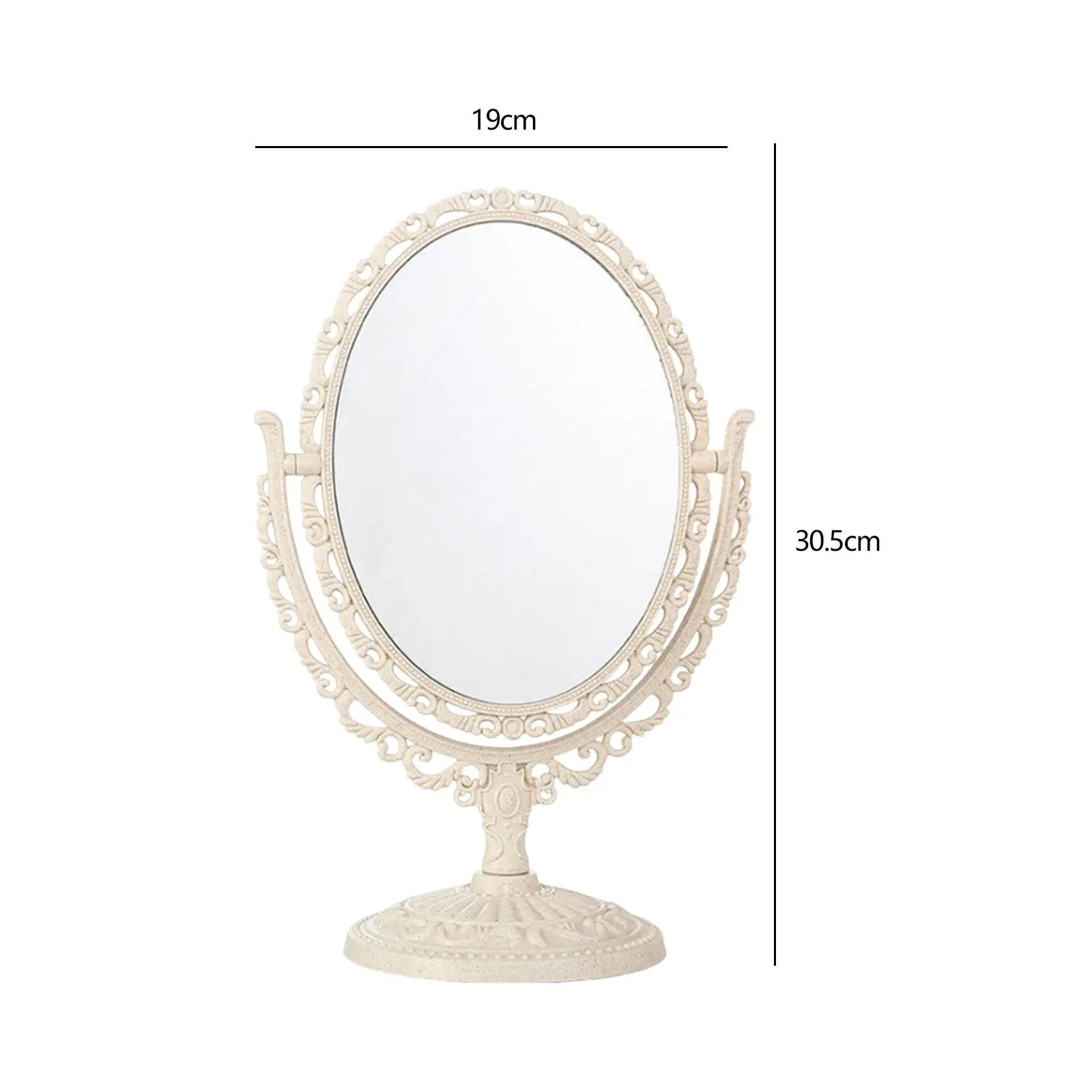 Tabletop Makeup Mirror/Rotating Platform Mirror/Elegant/Decorative/Retro Desktop