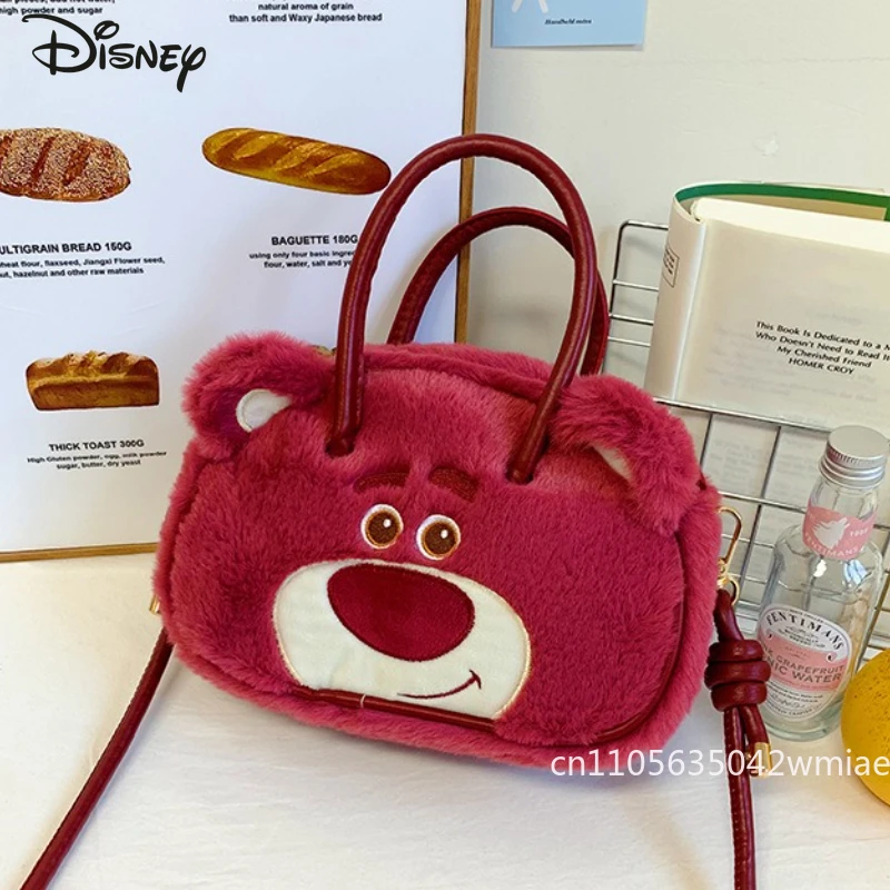 Disney 2025 nouveau Mini sac en peluche pour femmes à la mode de haute qualité sac à main pour femmes dessin animé mignon polyvalent fille sac de rangement pour téléphone