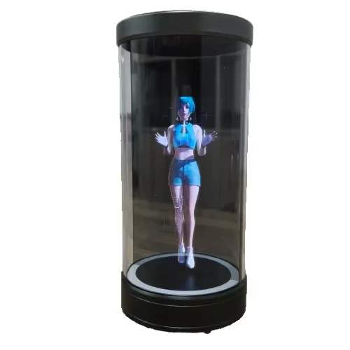 Latest Hot Sell 3D Cylindrical Holographic Display Transparent Screen HoloTube Creat Holographic 3D Human Digital Holobox Indoor