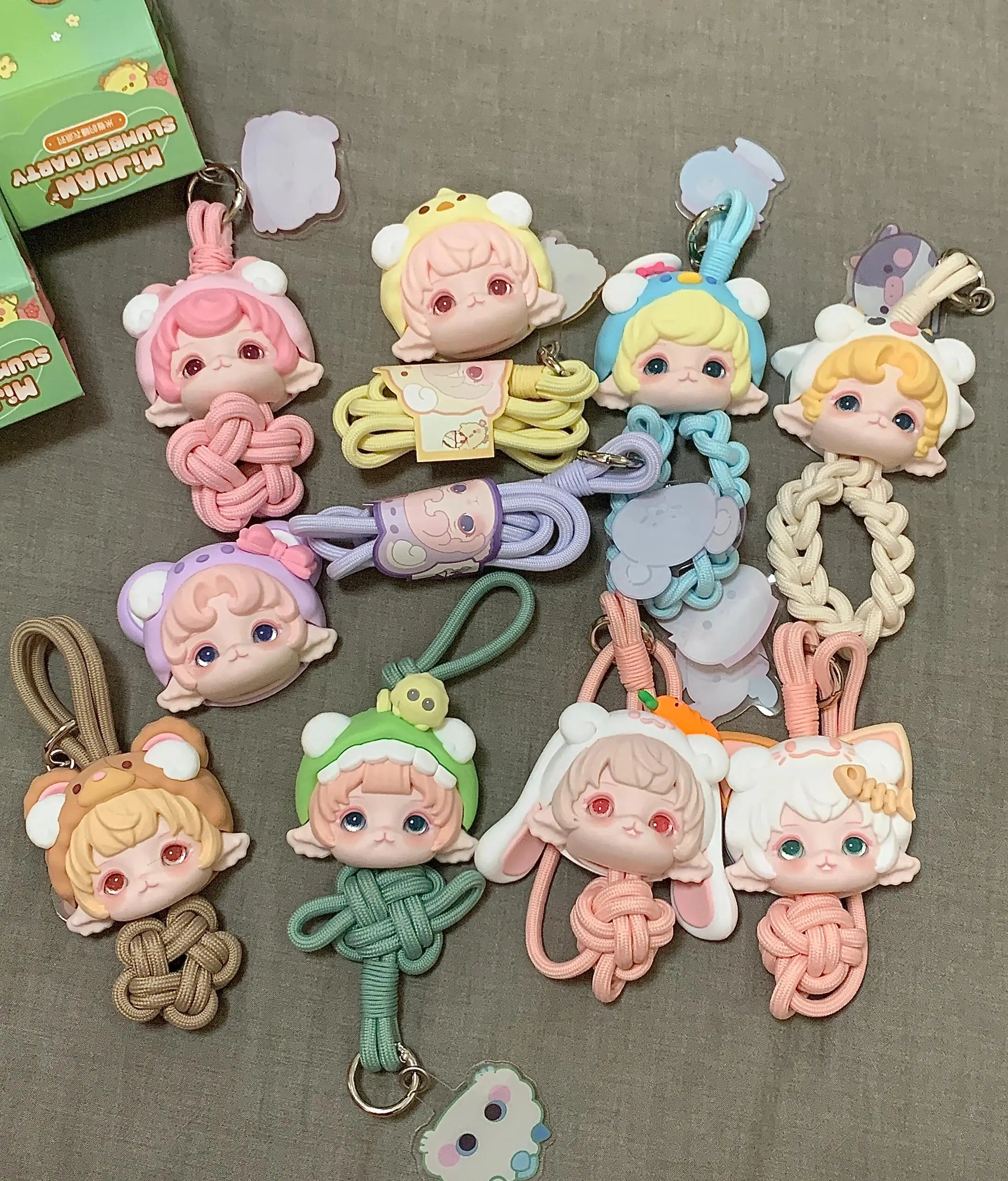 Genuine Mijuan'S Pajama Party Sling Series Blind Box Cute Doll Mystery Box Phone Hanging Ornaments Keychain Ornament Toys Gifts