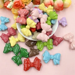 30pcs/set 19.2*30mm Big Bowknot Acrylic Loose Beads For Bracelet Phone Key Chain DIY Jewelry Handmade Making Material