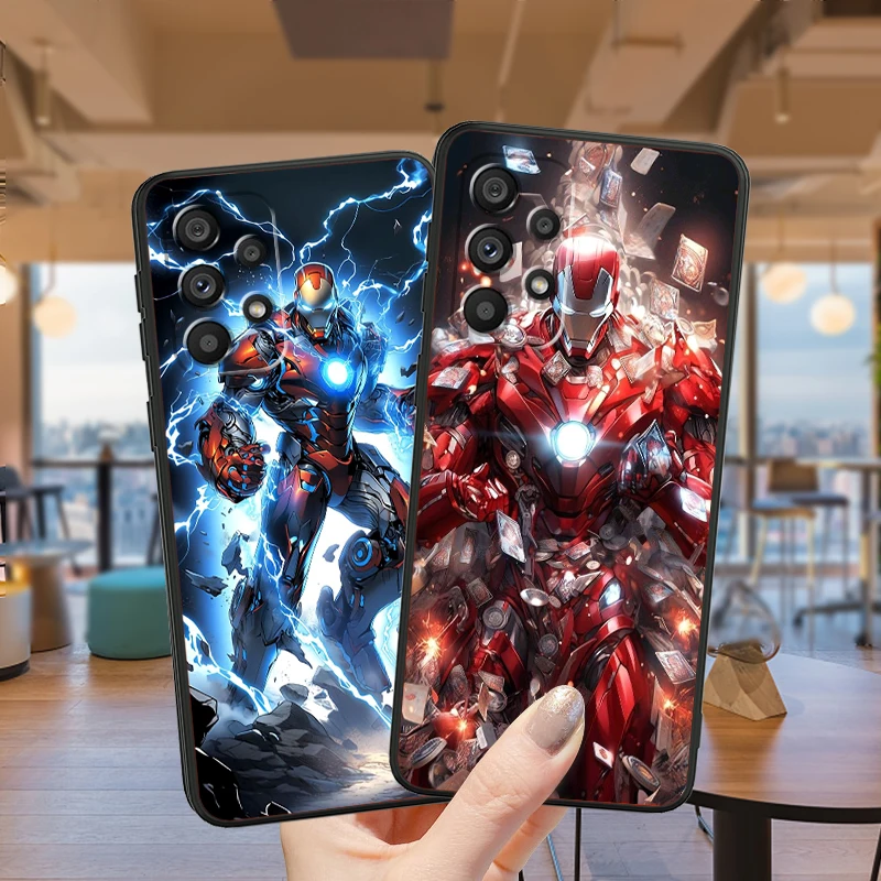 Lron Man Cool Marvel Popular For Samsung Note 20 10 Ultra Plus A31 A14 A12 A70 A34 A25 A04 A05 A15 A24 5G Black TPU Phone Case image 2