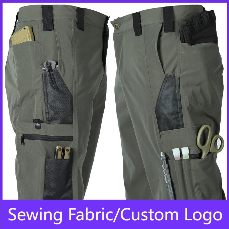 Men's Tactical Cargo Shorts Multi-Pocket Quick Dry Water Resistant Summer Outdoor Hiking Work Pants Knee Length Casual Shorts