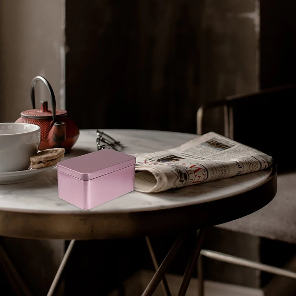 

2pcs Rectangular Container Gift Packaging Box Large Capacity Tinplate Storage Jar For Tea Bags Coffee Beans Household