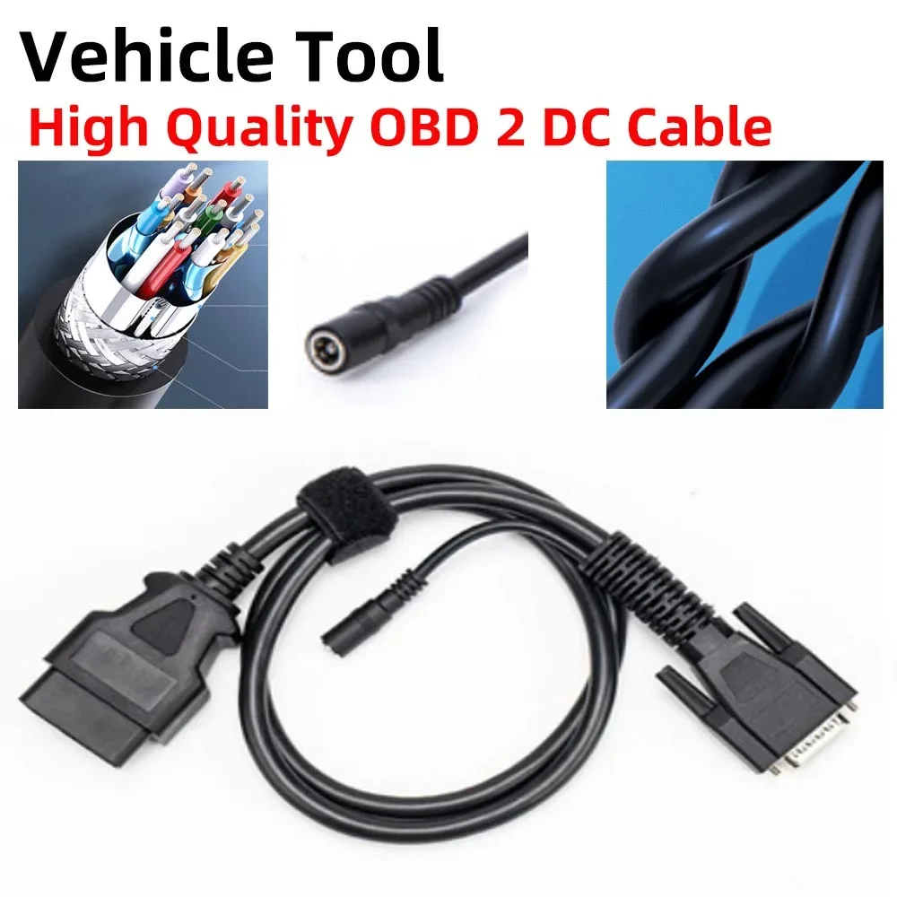 

Main Test Cable OBDII 16pin Male To DB 15Pin Female OBD2 16 Pin with DC Connector OBD-II OBD2 Adpater Car Scanner Tools