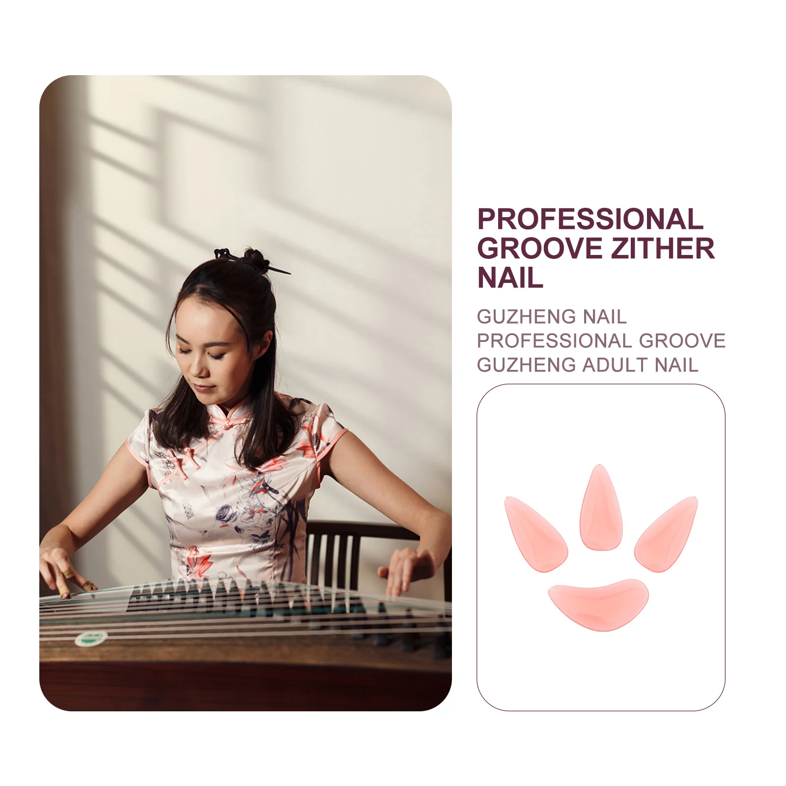 

1 set Crystal Nails For Guzheng Practice Professional Finger Picks Wear-Resistant String Instrument Accessories