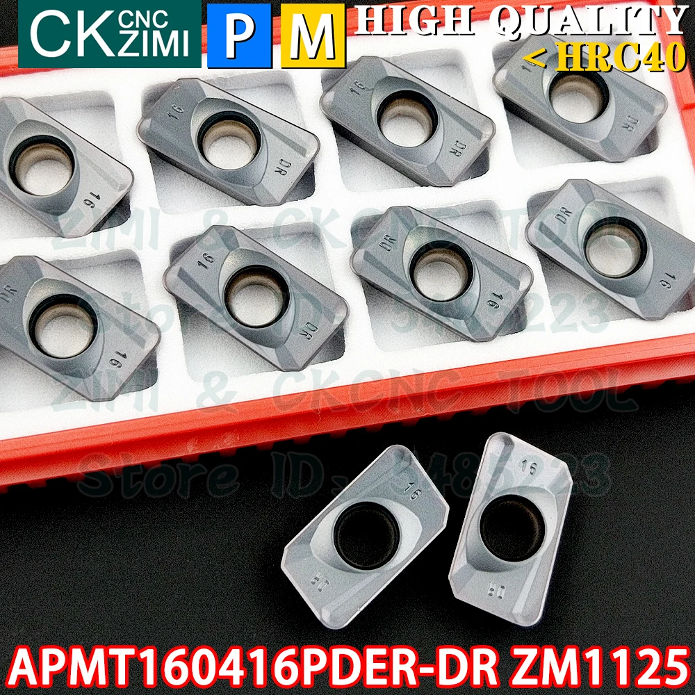 APMT160416PDER-DR ZM1125 APMT 160416 PDER DP ZM1125 Твердосплавная пластина Фрезерная пластина для уступа Инструмент APMT 1135 PDER Токарный механический станок с ЧПУ со сменными пластинами Режущие инструменты