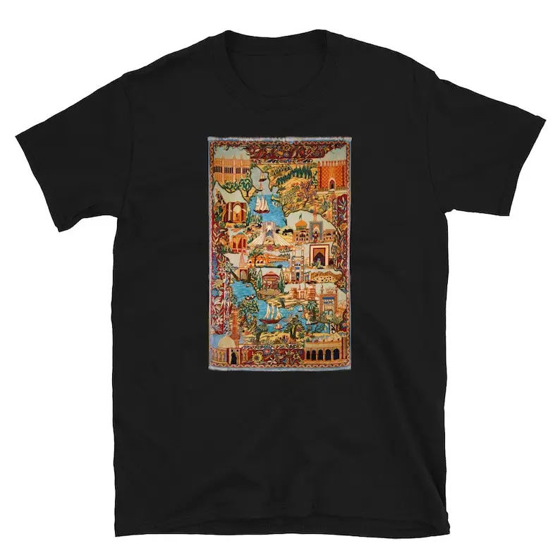 Persian Rug Landmarks Kashmar (Made in USA) Unisex T-Shirt