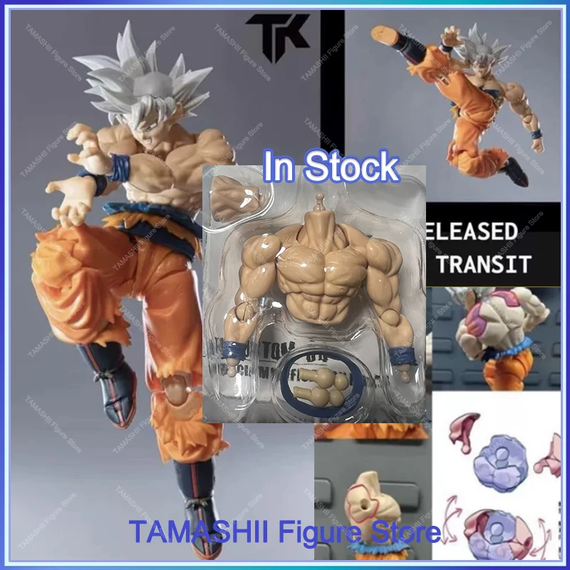 Tk Custom Dragon Ball Shf Ultra Instinct Goku Upper Torso Muscles Kit Accessories Son Goku In Stock Anime Action Figure Toy Gift