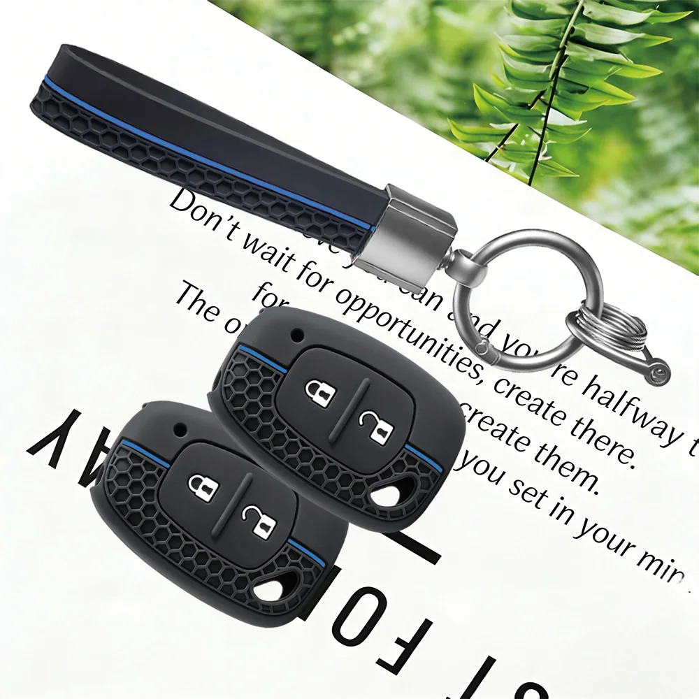 Non-slip Silicone Key Fob Cover WithKeychain for Opel Vivaro Movano Renault Traffic Kangoo Nissan Vauxhall, Honeycomb Shockproof