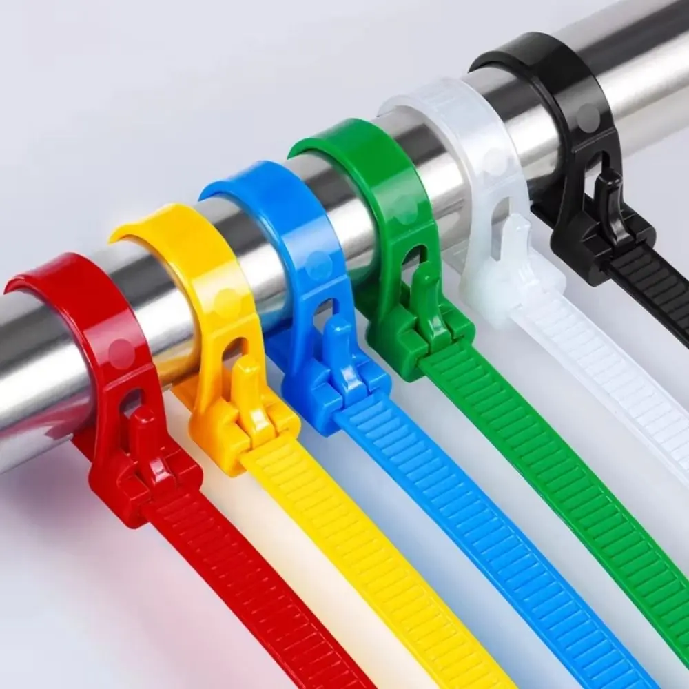 100 PCS Heavy Duty Nylon Universal Cable Tie Buckle Multi Purpose Durable Self-locking Zip Ties Lightweight Portable