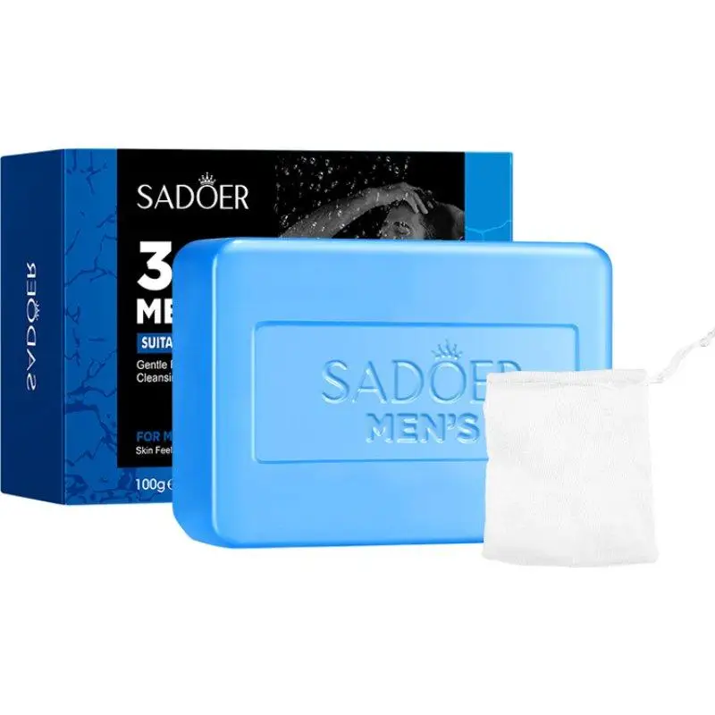 Men'S Three In One Bath Perfume Soap Witch Hazel Aloe Moisturizing Oil Control Vegetable Essential Oil Soap Facial Cleanser Hand