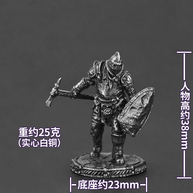 Bronze Metal Bone Charmer Warrior War Soldier Model Handmade Toys Table Game Decoration Male Gift Figure Statue Home Decoration