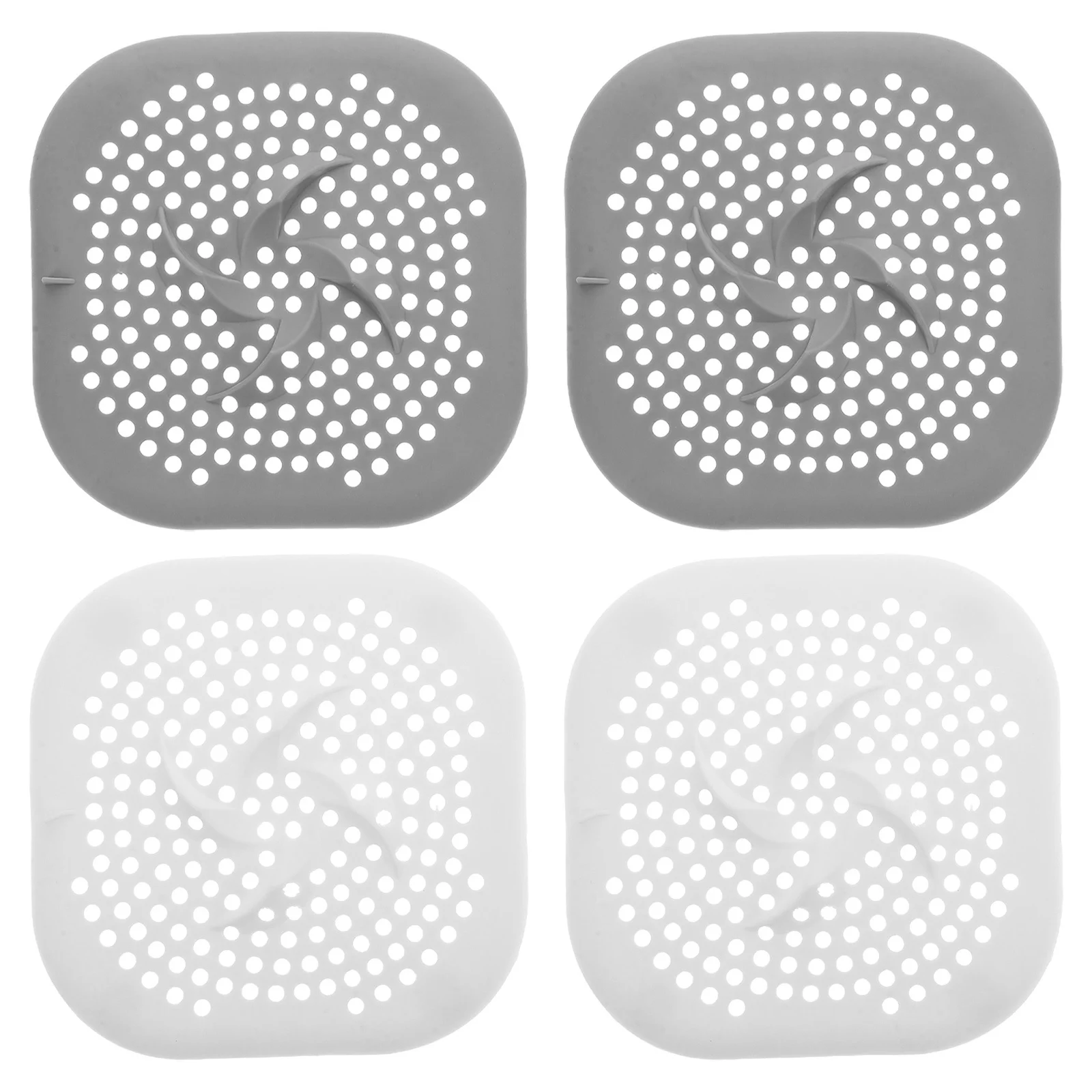 

4Pcs Silicone Drain Hair Catcher Filter Anti-Odor Bathroom Sink Shower Strainer Cover Stopper for Tub Kitchen Drain Protector