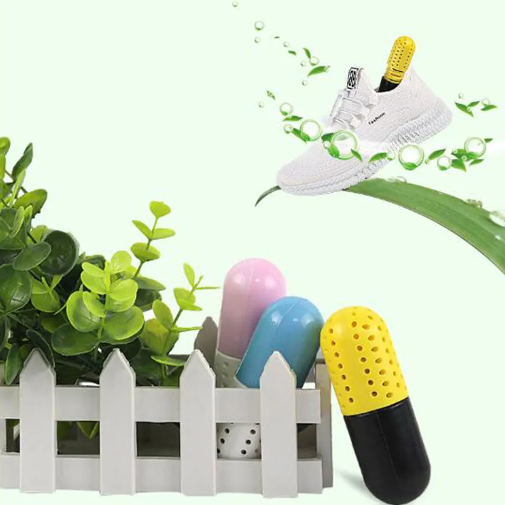 

1pc Deodorizer Capsule For Shoes Moisture Absorbing Anti Odor Drawer Suitcase Storage Freshener Home Use Pink Abs Cute Shaped