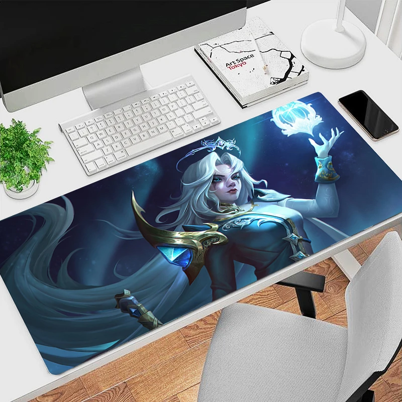 

League Of Legends Diana Desktop Mat Office PC Large HD Anime Keyboard Mousepad Laptop Gamer Gaming Accessories Mouse Pad Carpet