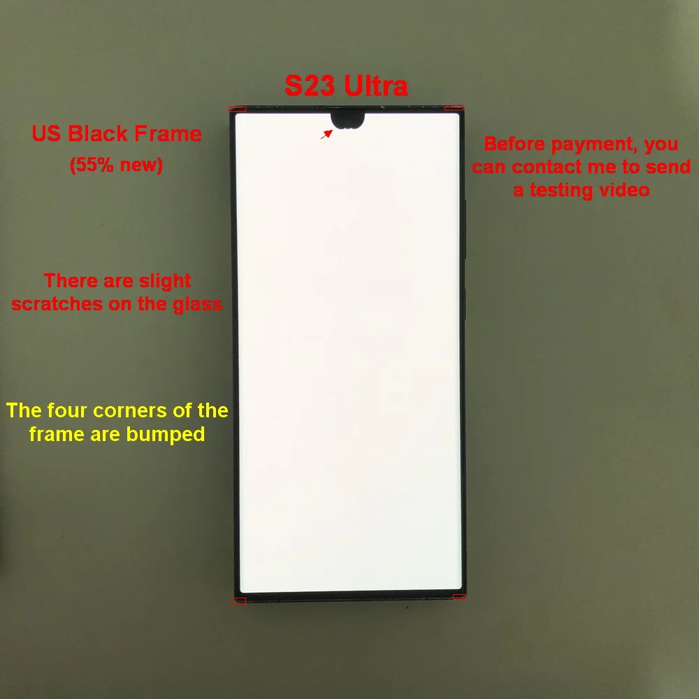 Met gebreken Amoled Voor Samsung Galaxy S23 Ultra 5G Lcd S918B S918B/DS Display Touch Screen Digitizer montage 100% testen