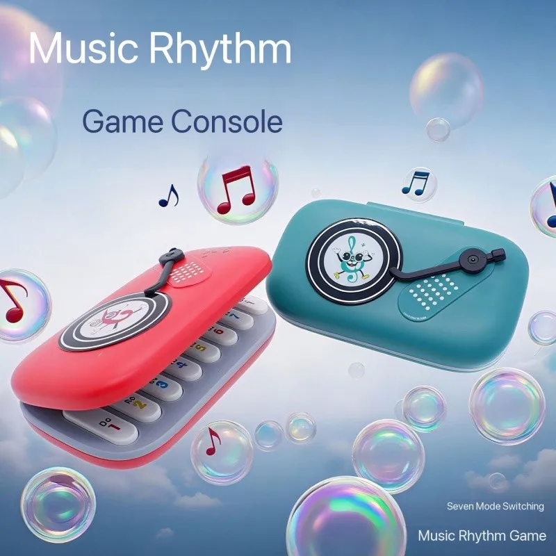 Electronic Music Rhythm Puzzle Game Machine Light Up Sensory Fast Push Organ Montessori Educational Travel Toy